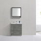 KubeBath Milano 30 in. Ocean Gray Modern Bathroom Vanity, KFM30-BE