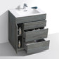 KubeBath Milano 30 in. Ocean Gray Modern Bathroom Vanity, KFM30-BE