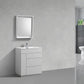 KubeBath Milano 30 in. Modern Bathroom Vanity - High Glossy, KFM30-GW
