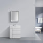 KubeBath Milano 30 in. Modern Bathroom Vanity - High Glossy, KFM30-GW