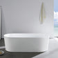 KubeBath Kube Ovale 59 inch White Free Standing Bathtub, KFST1459