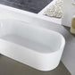 KubeBath Kube Ovale 59 inch White Free Standing Bathtub, KFST1459