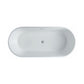KubeBath Kube Ovale 59 inch White Free Standing Bathtub, KFST1459
