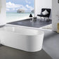 KubeBath Ovale 67 inch White Free Standing Bathtub, KFST1467