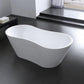 KubeBath Onde 67'' White Free Standing Bathtub, KFST1967