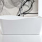 KubeBath Ondulato 67'' White Free Standing Bathtub, KFST7667