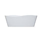 KubeBath Ondulato 67'' White Free Standing Bathtub, KFST7667