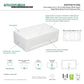 Kingston Brass 36 In Farmhouse Kitchen Sink With Strainer And Grid, Matte White/Brushed, KGKFA361810SQ