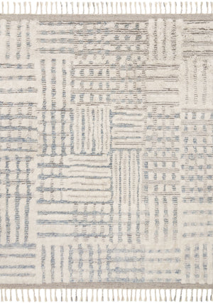 Loloi Rugs Khalid Collection Rug in Ivory, Sky - 9'6" x 13'6"