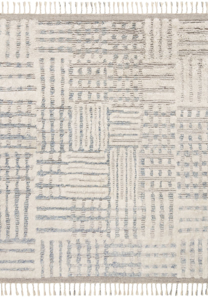Loloi Rugs Khalid Collection Rug in Ivory, Sky - 9'6" x 13'6"