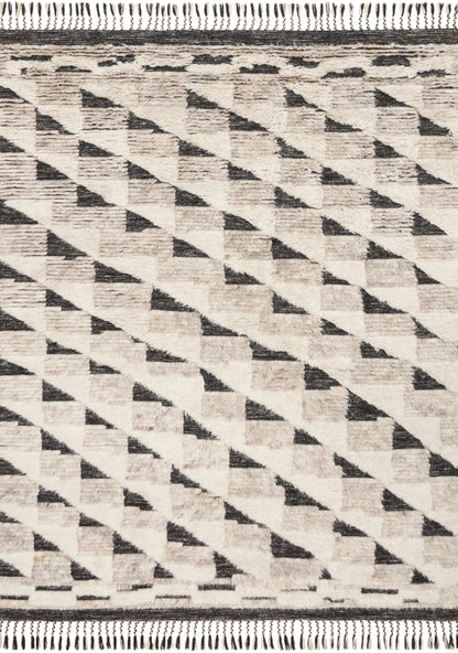 Loloi Rugs Khalid Collection Rug in Natural, Black - 8'6" x 11'6"