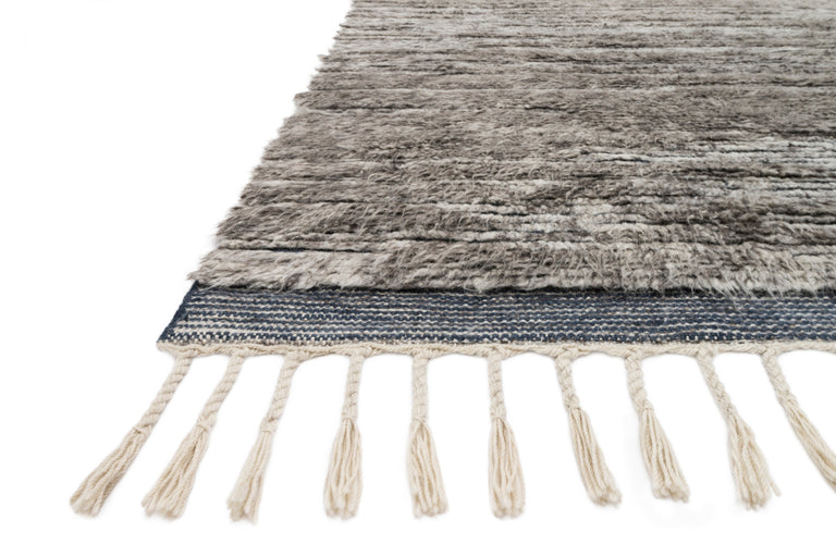 Loloi Rugs Khalid Collection Rug in Pewter, Ink - 9'6" x 13'6"