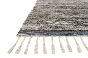 Loloi Rugs Khalid Collection Rug in Pewter, Ink - 5'6" x 8'6"