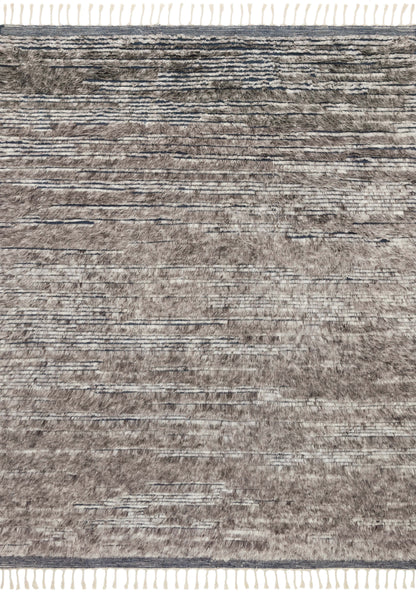 Loloi Rugs Khalid Collection Rug in Pewter, Ink - 7'9" x 9'9"