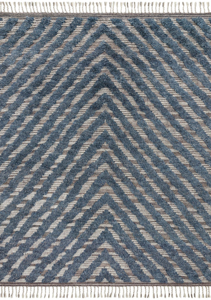 Loloi Rugs Khalid Collection Rug in Blue, Pewter - 9'6" x 13'6"