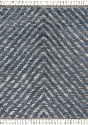 Loloi Rugs Khalid Collection Rug in Blue, Pewter - 4'0" x 6'0"