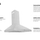 ZLINE 36 in. Convertible Vent Wall Mount Range Hood in Stainless Steel, KL3-36