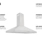 ZLINE 48 in. Convertible Vent Wall Mount Range Hood in Stainless Steel, KL3-48
