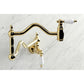 Kingston Brass Two-Handle Pot Filler In Polished Brass, KS2102PL