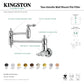 Kingston Brass Restoration Two-Handle 1-Hole Wall Mounted Pot Filler Faucet In Polished Chrome, KS3101AL