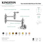 Kingston Brass Heirloom Two-Handle 1-Hole Wall Mounted Pot Filler Faucet in Polished Chrome, KS3101BAL