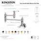 Kingston Brass Bel-Air Two-Handle 1-Hole Wall Mounted Pot Filler Faucet In Polished Chrome, KS3101BPL