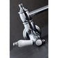 Kingston Brass Bel-Air Two-Handle 1-Hole Wall Mounted Pot Filler Faucet In Polished Chrome, KS3101BPL