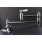 Kingston Brass Bel-Air Two-Handle 1-Hole Wall Mounted Pot Filler Faucet In Polished Chrome, KS3101BPL