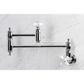 Kingston Brass Two-Handle 1-Hole Wall Mount Pot Filler in Polished Chrome, KS3101PX