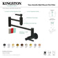Kingston Brass Concord Two-Handle 1-Hole Wall Mounted Pot Filler Faucet in Matte Black, KS8100DKL