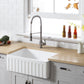Kingston Brass 30 In. Apron Front Farmhouse Single Bowl Kitchen Sink, Matte White, GKFA301810CD