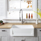 Kingston Brass 30 In. Apron Front Farmhouse Single Bowl Kitchen Sink, Matte White, GKFA301810SQ