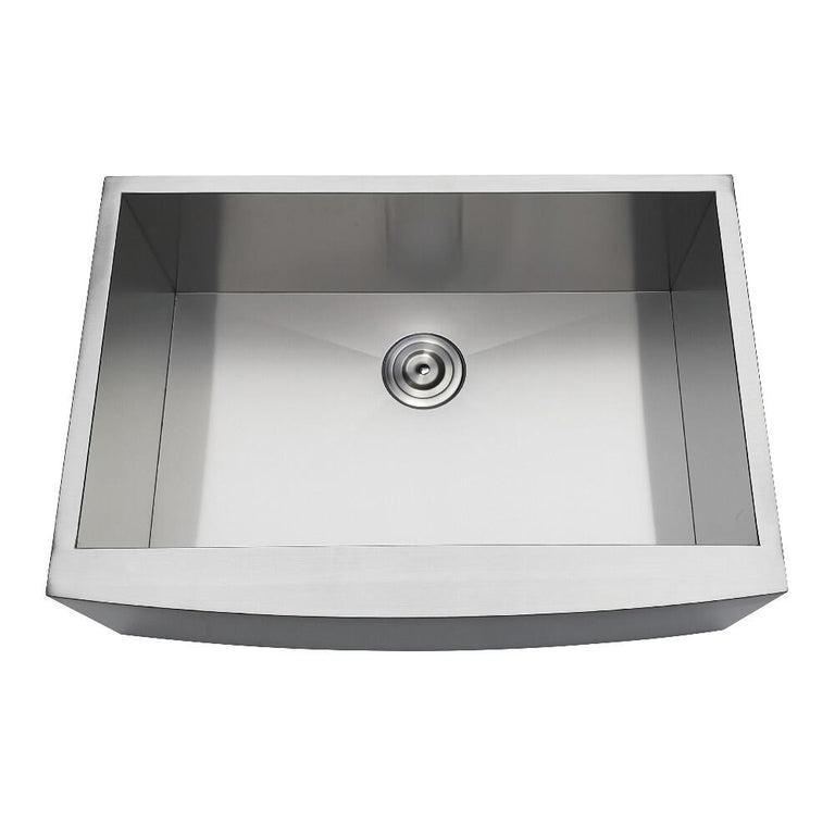 Kingston Brass 30 In. Stainless Steel Farmhouse Kitchen Sink, Brushed, GKUSF302110