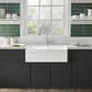 Kingston Brass 33 In. Arcticstone Solid Surface Farmhouse Kitchen Sink, Matte/Glossy White, GPFA331810BCD