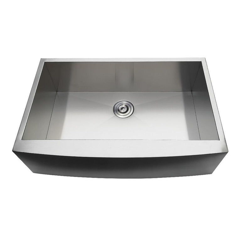 Kingston Brass 33 In. Stainless Steel Farmhouse Kitchen Sink, Brushed, GKUSF332110