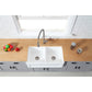 Kingston Brass 36 In. Double Bowl Farmhouse Kitchen Sink, Matte White, GKFA331810SQD