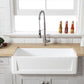 Kingston Brass 36 In. Apron Front Farmhouse Single Bowl Kitchen Sink, Matte White, GKFA361810SQ