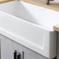 Kingston Brass 36 In. Apron Front Farmhouse Single Bowl Kitchen Sink, Matte White, GKFA361810SQ