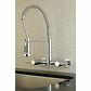Kingston Brass Concord Wall Mounted Pull-Down Sprayer Kitchen Faucet In Polished Chrome, GS8181DL