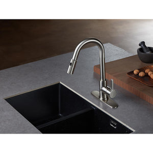 Kingston Brass Continental Pull-Down Sprayer Kitchen Faucet In Brushed Nickel, LS8788CTL