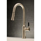 Kingston Brass Kaiser Pull-Down Sprayer Kitchen Faucet In Brushed Nickel, LS2728DKL