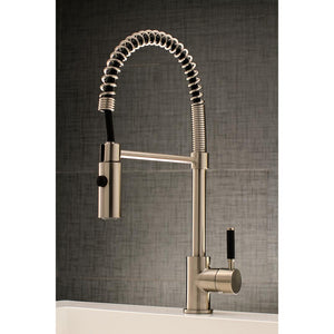 Kingston Brass Kaiser Pull-Down Sprayer Kitchen Faucet In Brushed Nickel, LS8778DKL