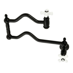 Kingston Brass Pot Filler in Matte Black, KS2100PX