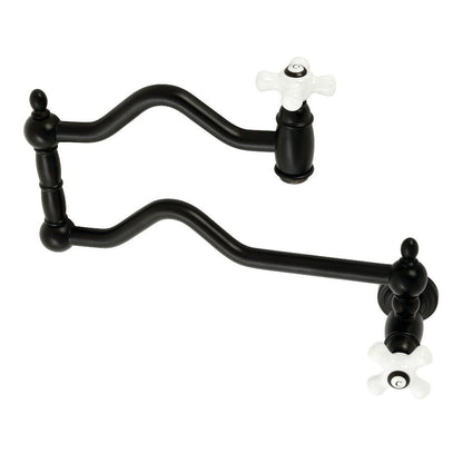 Kingston Brass Pot Filler in Matte Black, KS2100PX