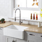 Kingston Brass 30 In. Apron Front Farmhouse Single Bowl Kitchen Sink, Matte White, GKFA301810BC
