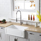 Kingston Brass 33 In. Apron Front Farmhouse Single Bowl Kitchen Sink, Matte White, GKFA331810LD