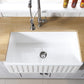 Kingston Brass 33 In. Apron Front Farmhouse Single Bowl Kitchen Sink, Matte White, GKFA331810RM