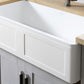Kingston Brass 36 In. Apron Front Farmhouse Single Bowl Kitchen Sink, Matte White, GKFA361810DS