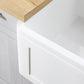 Kingston Brass 36 In. Apron Front Farmhouse Single Bowl Kitchen Sink, Matte White, GKFA361810DS