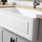 Kingston Brass 36 In. Apron Front Farmhouse Single Bowl Kitchen Sink, Matte White, GKFA361810LD